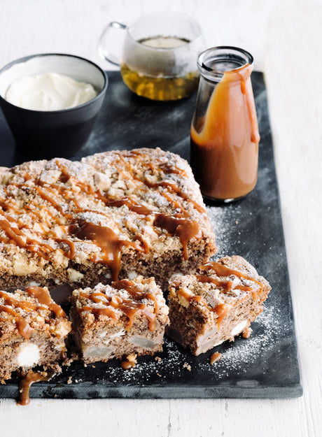 Pear, Ricotta & Walnut Crumble Cake