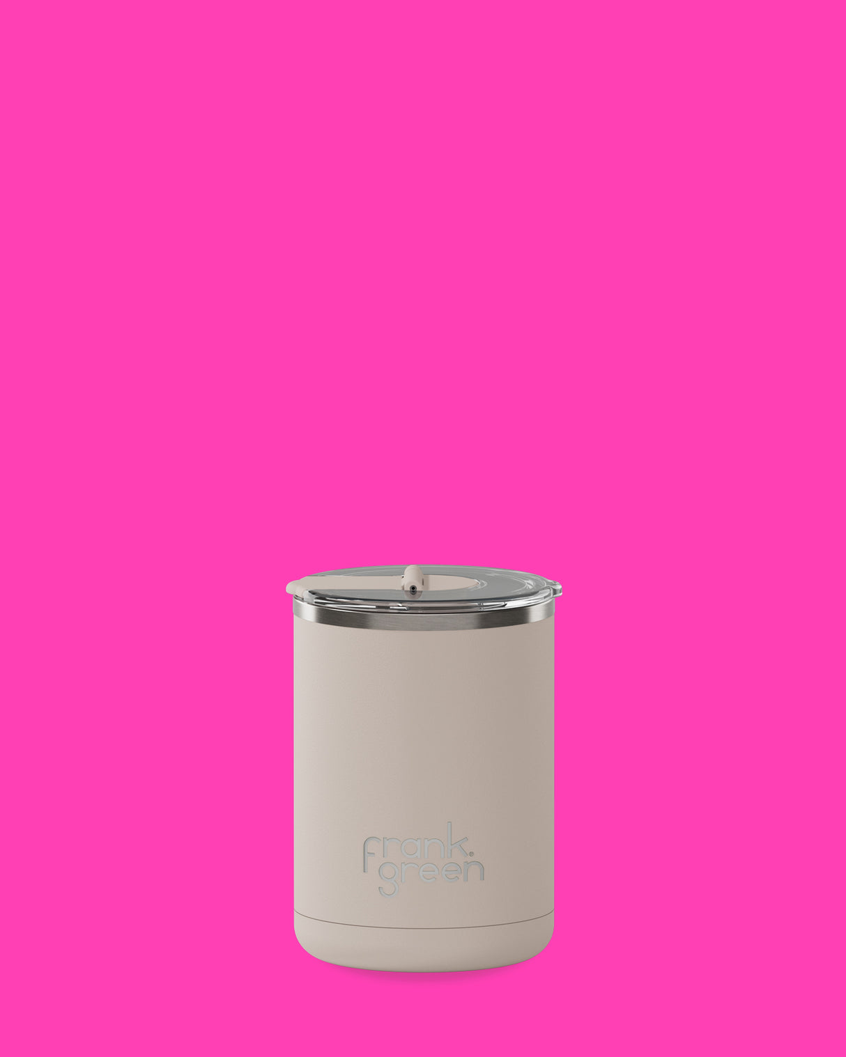 Frank Green Cup Hinged Lid Moon Dust 12oz