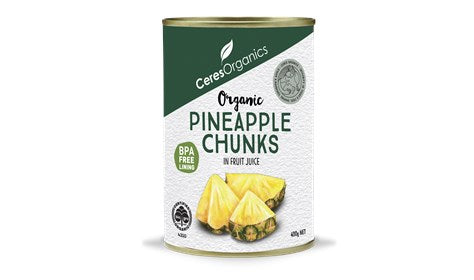 Organic Pineapple Chunks in Fruit Juice 400g
