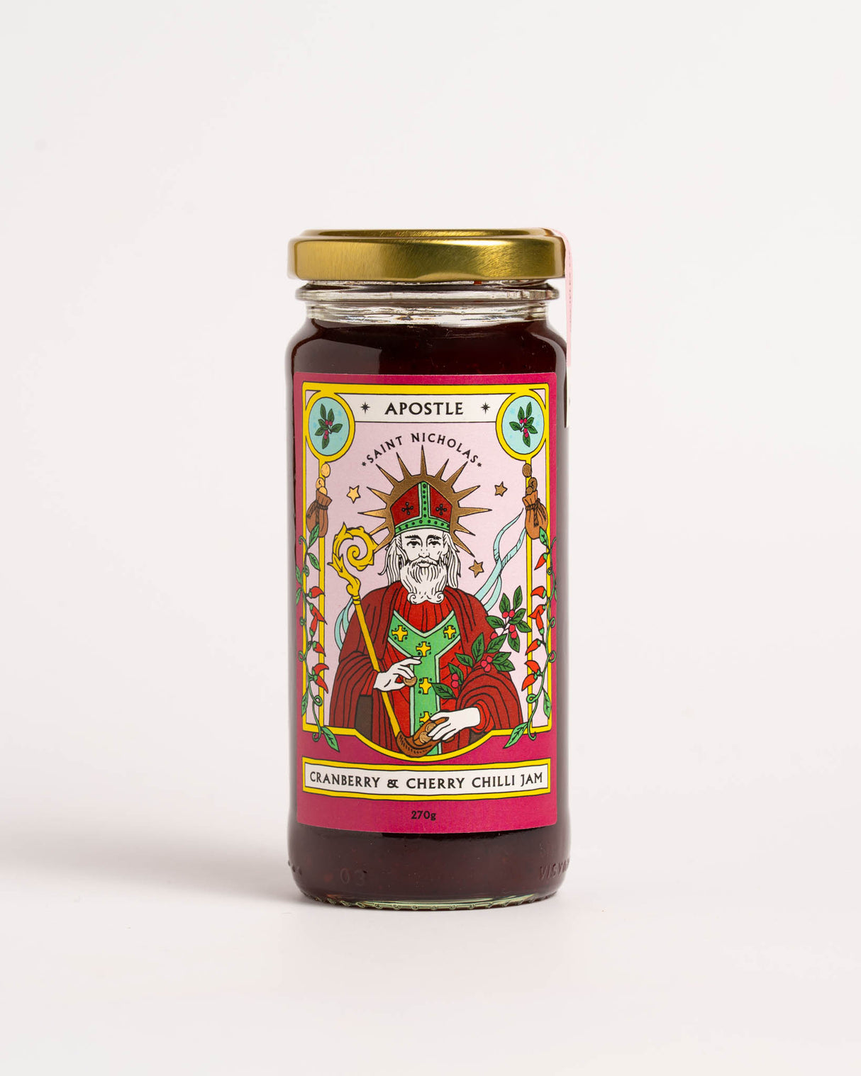 ST NICHOLAS CRANBERRY & CHERRY CHILLI JAM