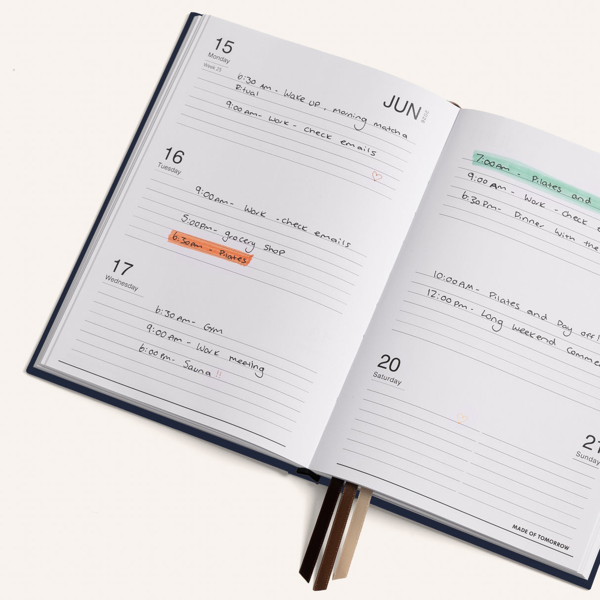 Made of Tomorrow Weekly Planner 2026 Blueberry