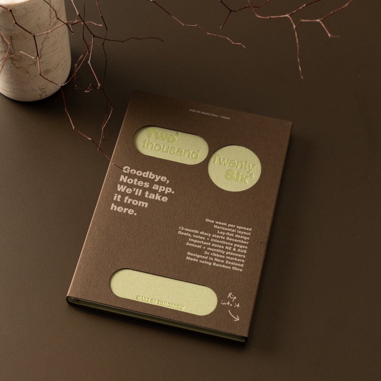 Made of Tomorrow Weekly Planner 2026 Matcha