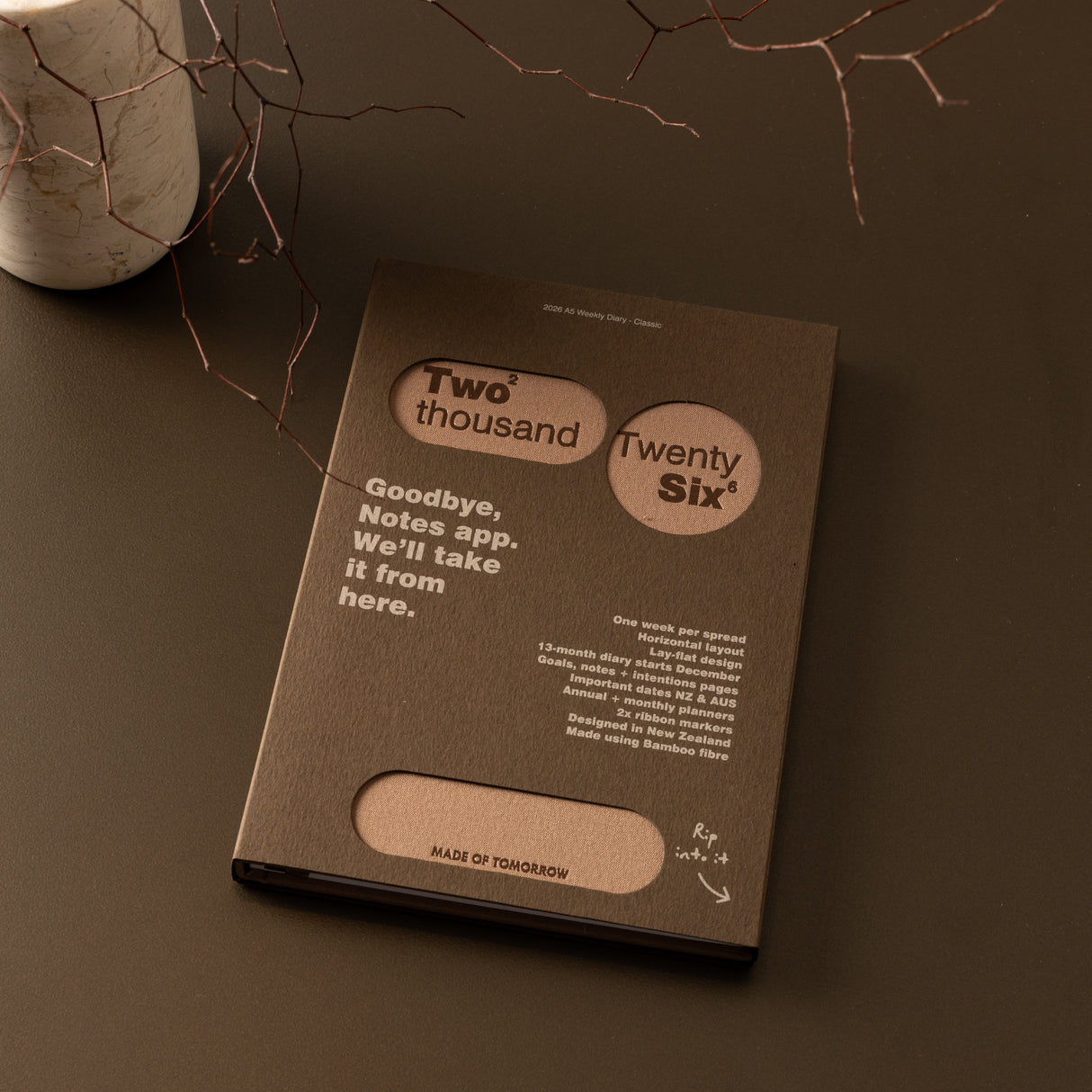 Made of Tomorrow Weekly Planner 2026 Toffee