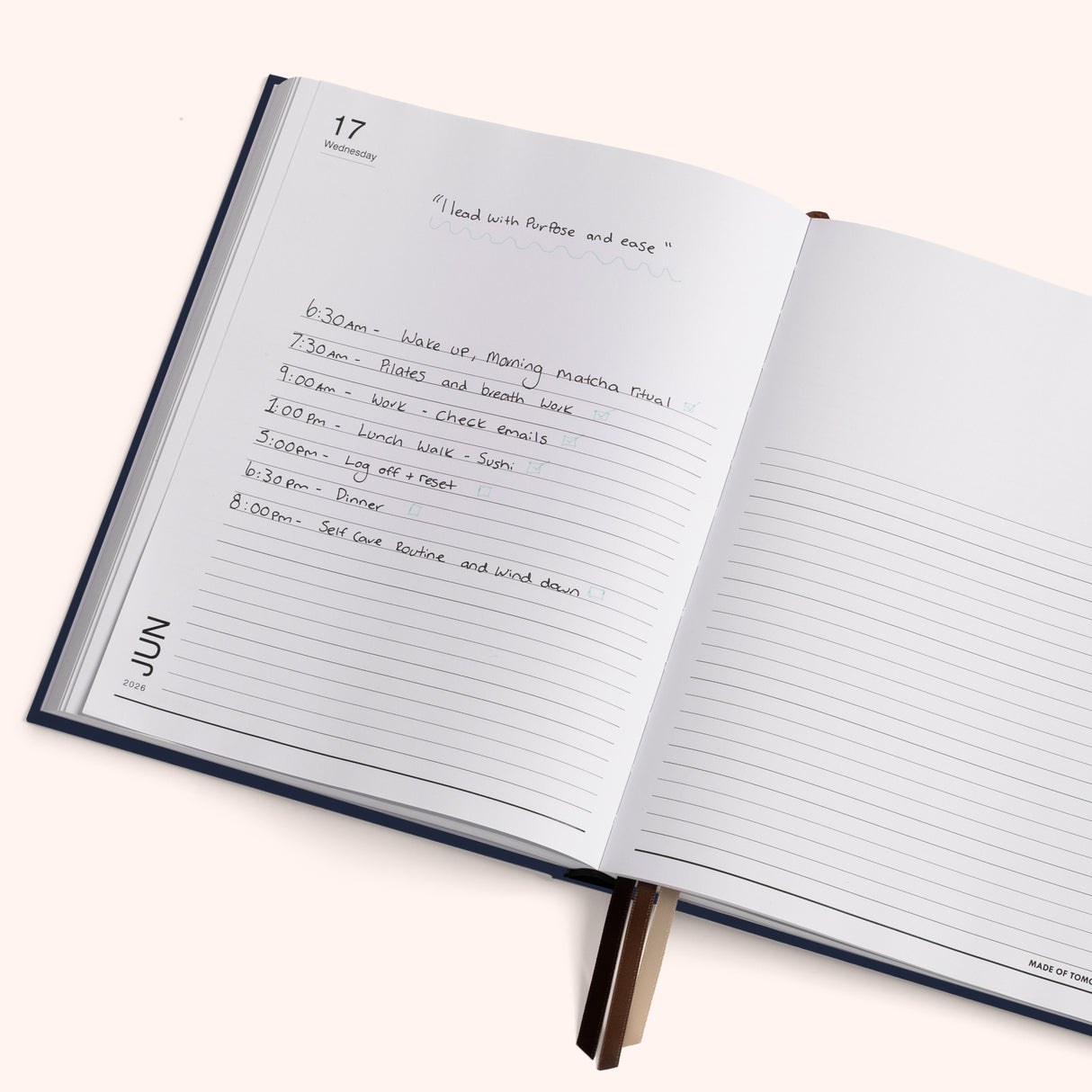 Made of Tomorrow Daily Planner 2026 Blueberry