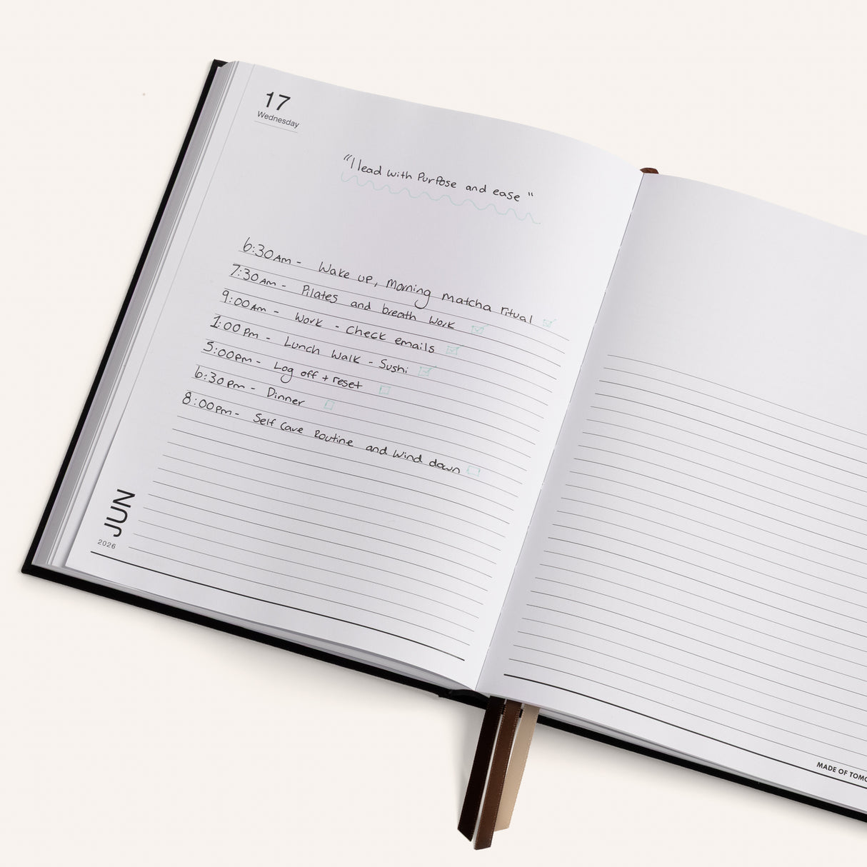 Made of Tomorrow Daily Planner 2026 Liquorice