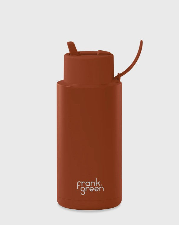 Frank Green Ceramic Reusable Bottle with Straw Lid 34oz