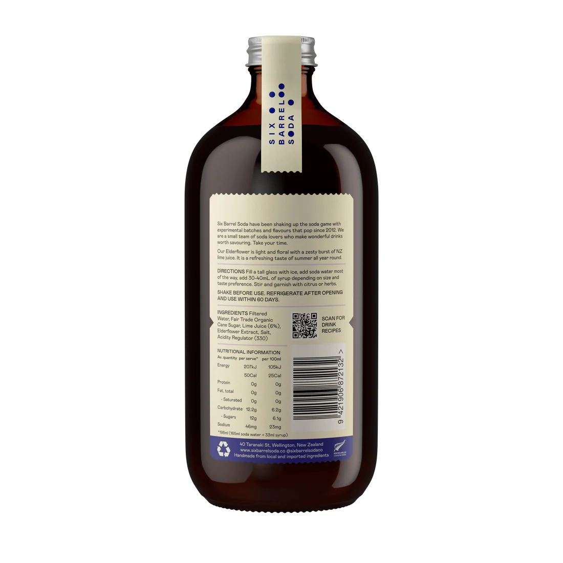 Six Barrel Soda Elderflower Syrup