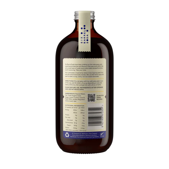 Six Barrel Soda Lemonade Soda Syrup