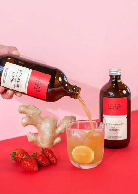 Six Barrel Soda Strawberry Ginger Soda Syrup