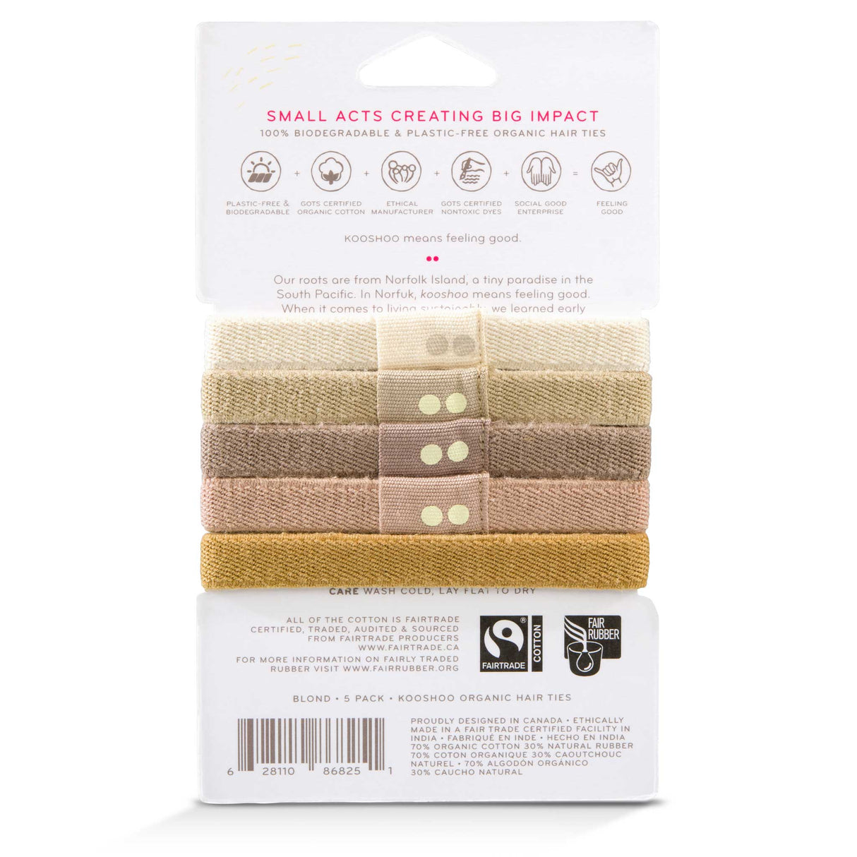 Plastic-free Biodegradable Hair Ties - Blond