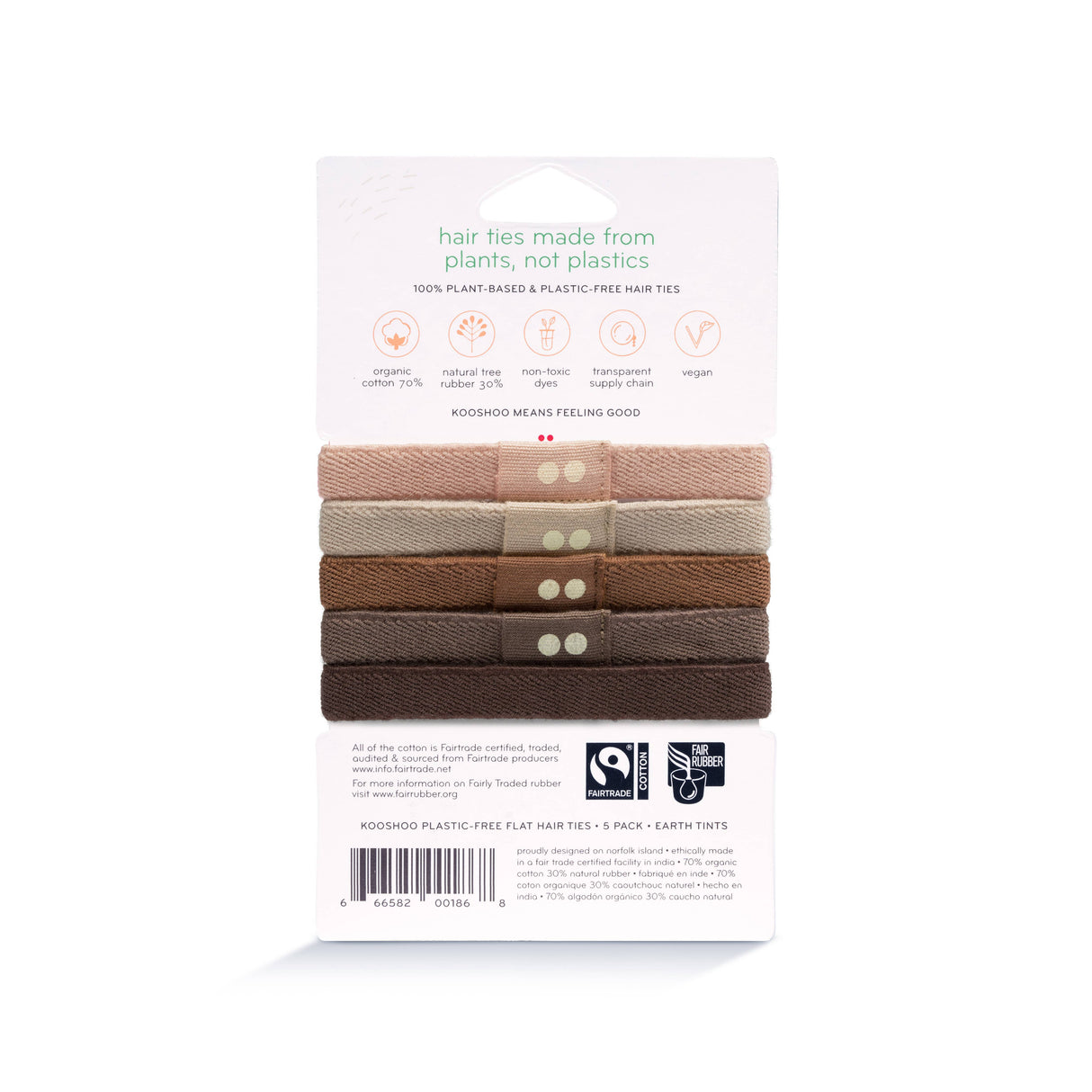 Plastic-free Biodegradable Hair Ties - Earth Tints