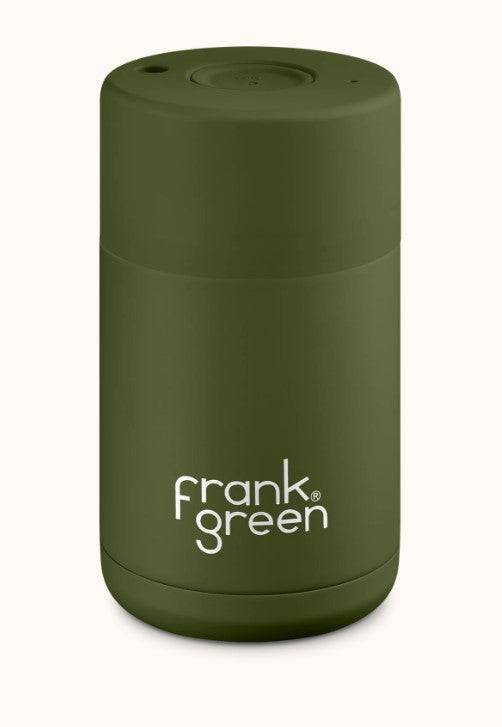 Frank Green Ceramic Reusable Cup w push button lid12oz