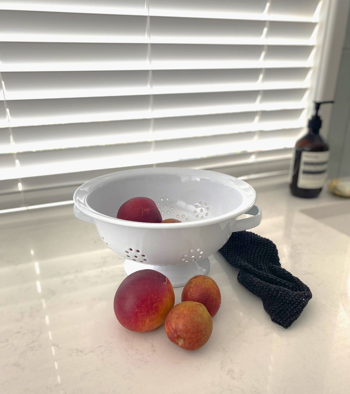 Enamel White Colander