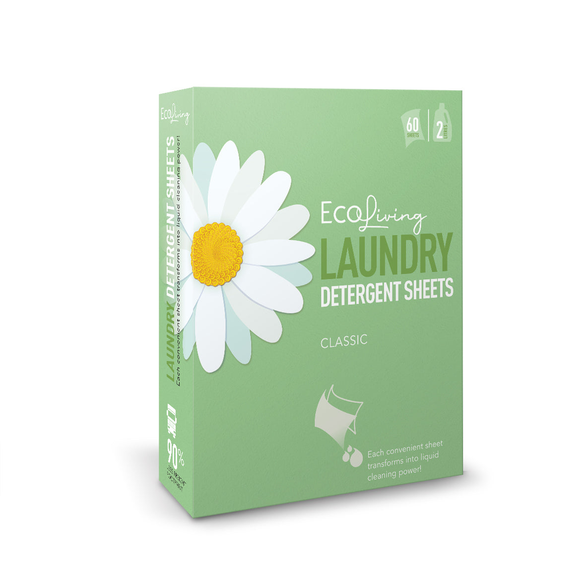 Eco Living Laundry Detergent Strips, Ultra, 60 Loads