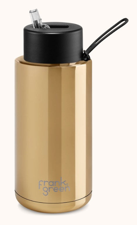 Frank Green Ceramic Reusable Bottle with Straw Lid 34oz