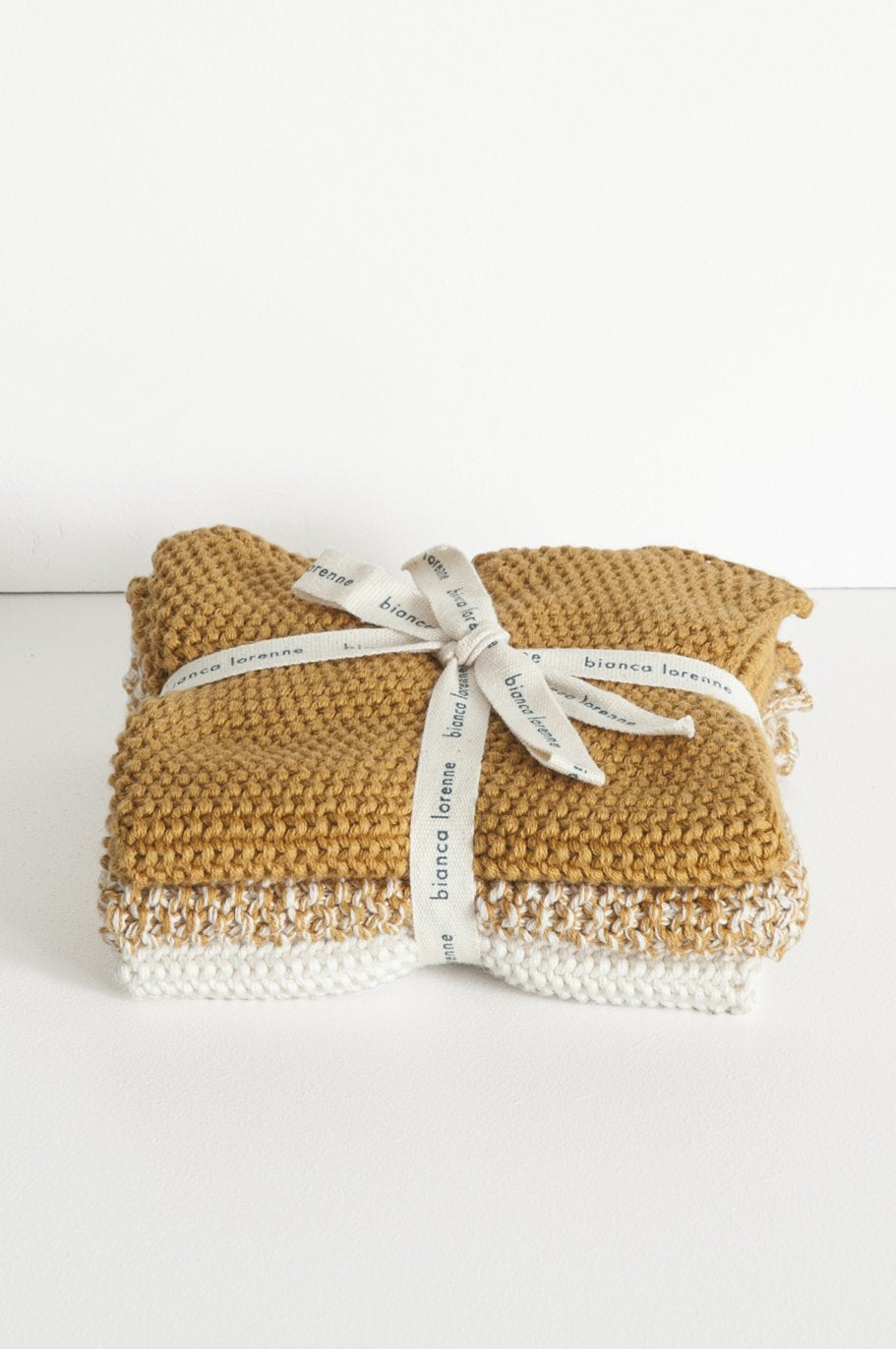 Bianca Lorenne Knitted Cotton Wash Cloth Set