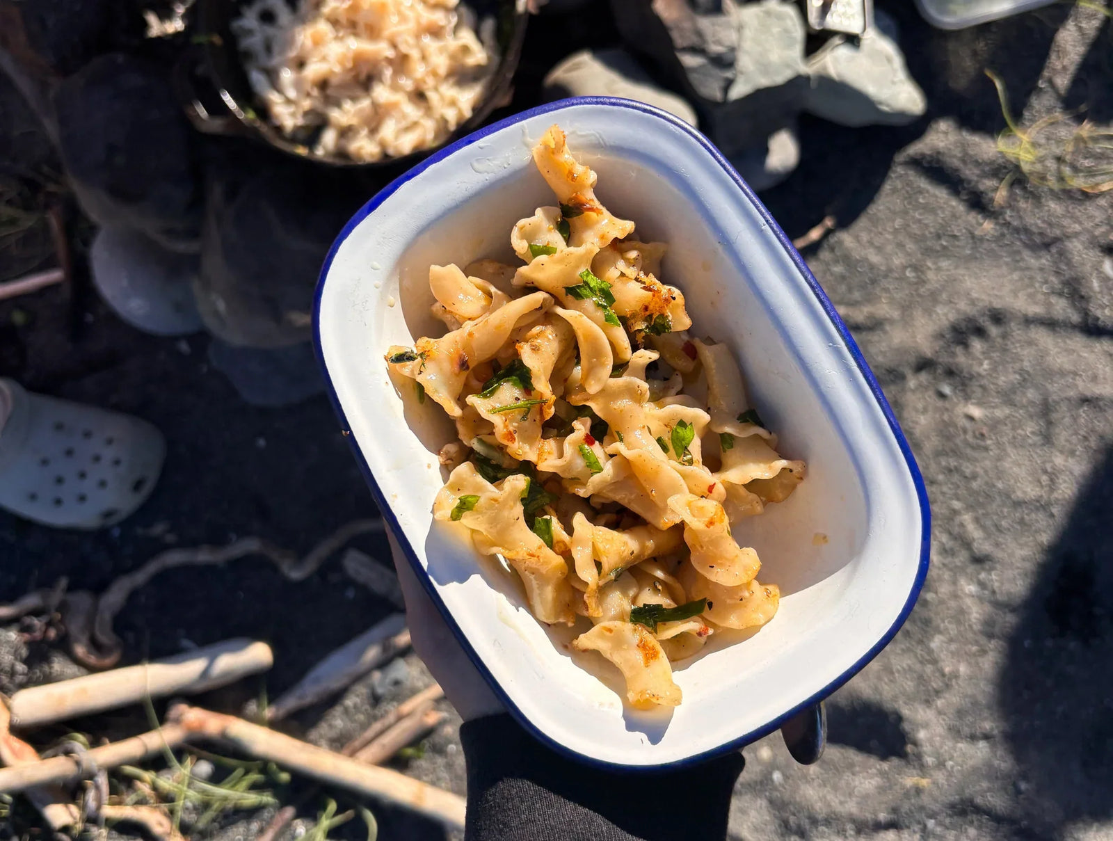 Anchovy Chilli Butter Trumpets