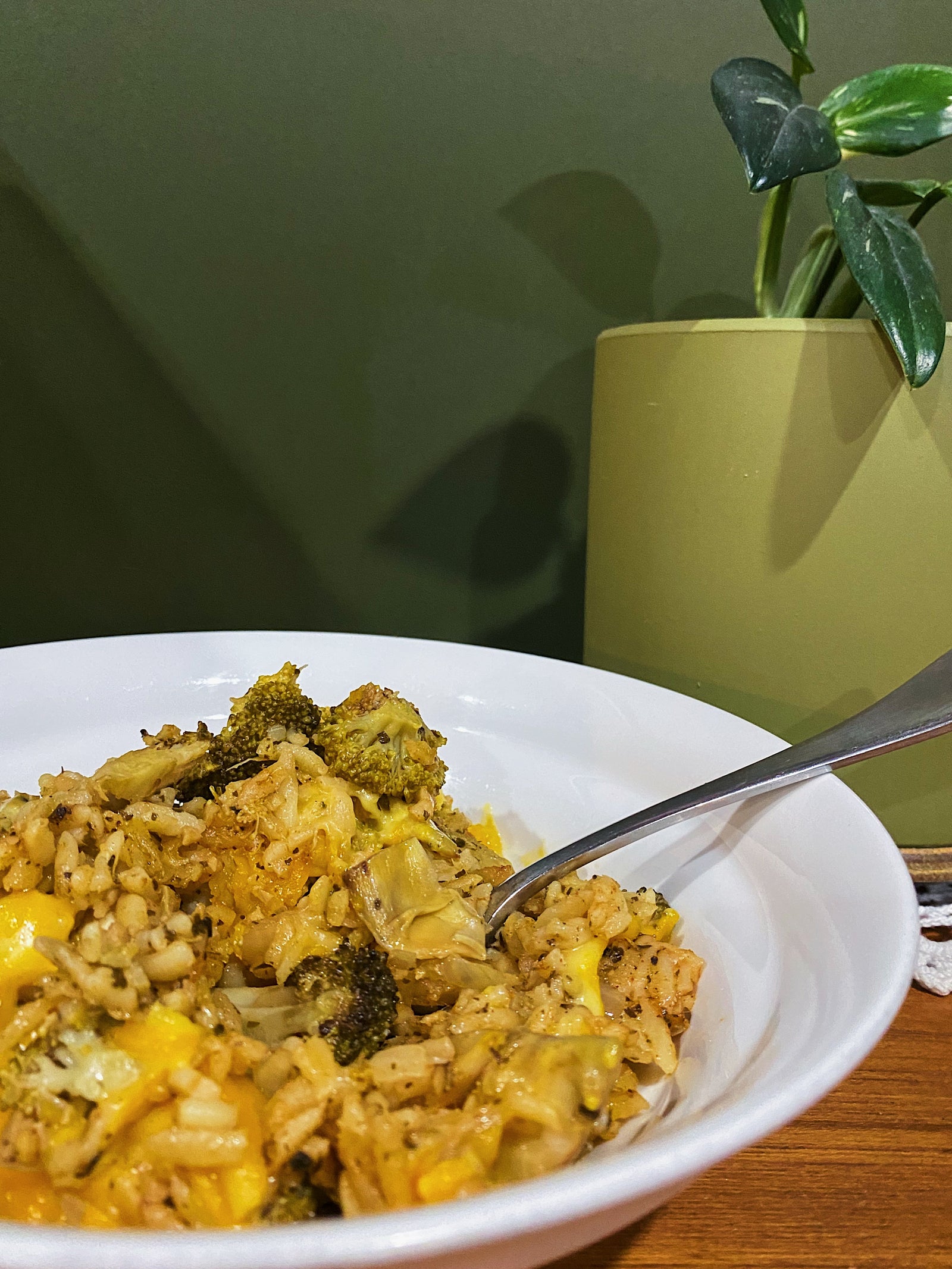 One-Dish Broccoli & Artichoke Orzo Bake