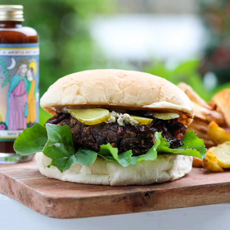 Mushroom & Black Bean Burgers - with Apostle