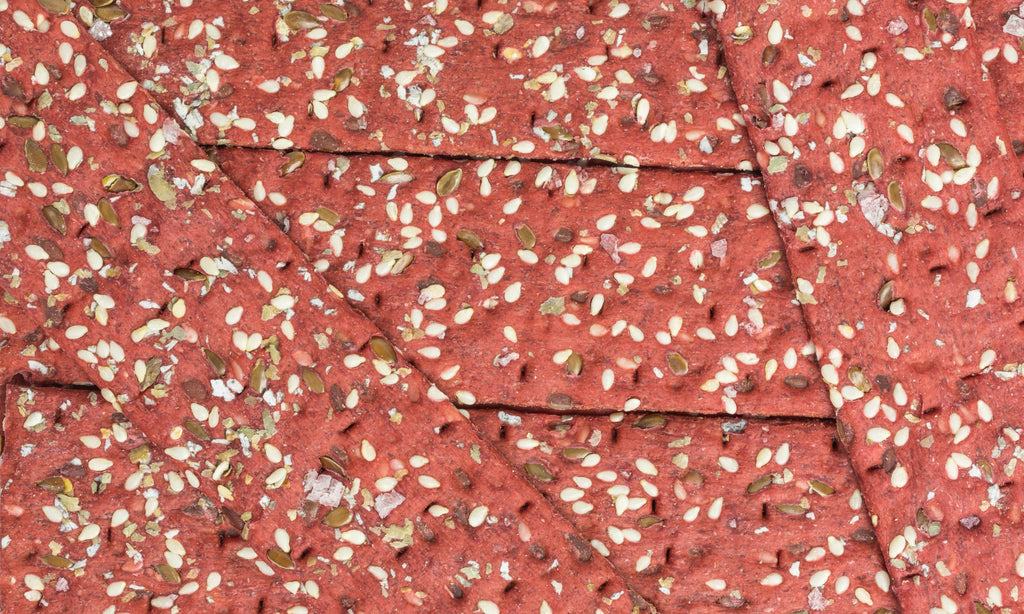 Beetroot & Herb Seedy Crackers