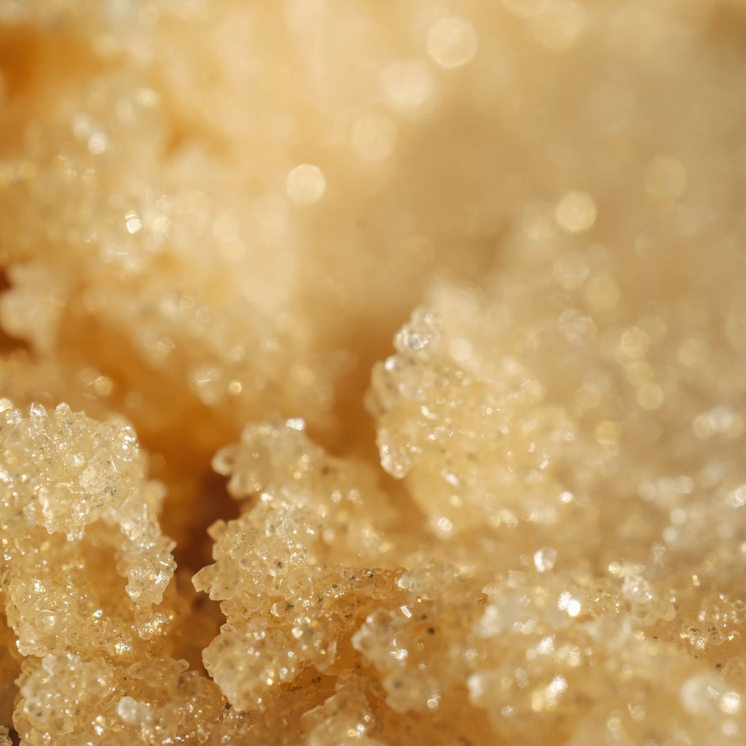 Cacao butter sugar body scrub