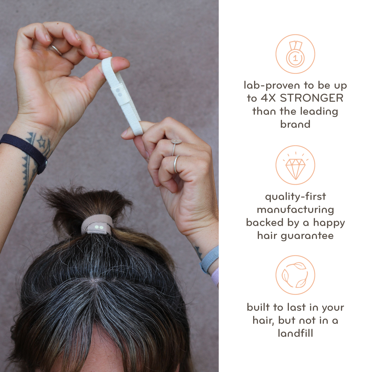 Plastic-free Biodegradable Hair Ties - Earth Tints