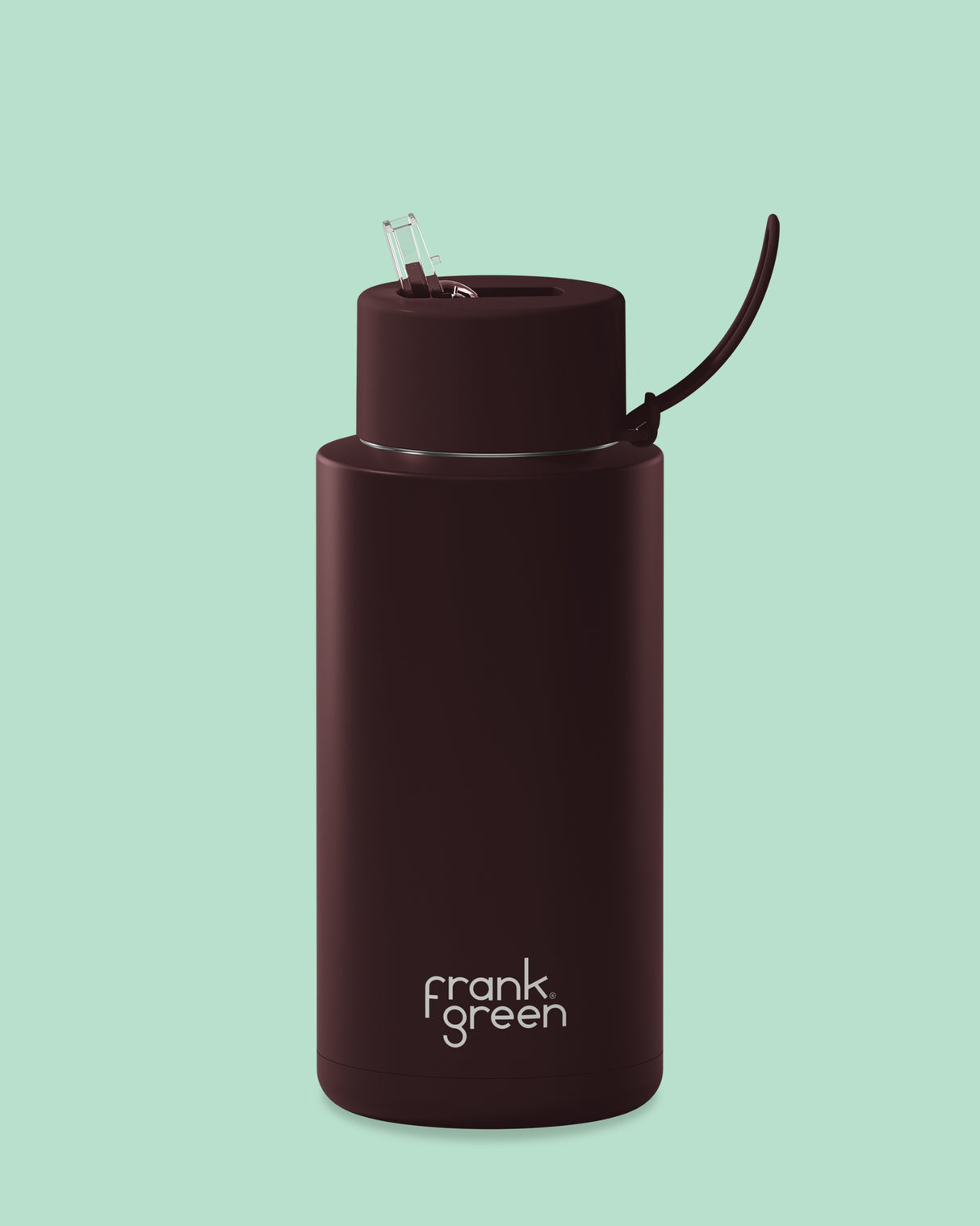 Frank Green 34oz Chocolate with Flip Straw Lid