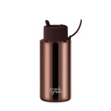 Frank Green 34oz Chocolate Chrome with Flip Straw Lid