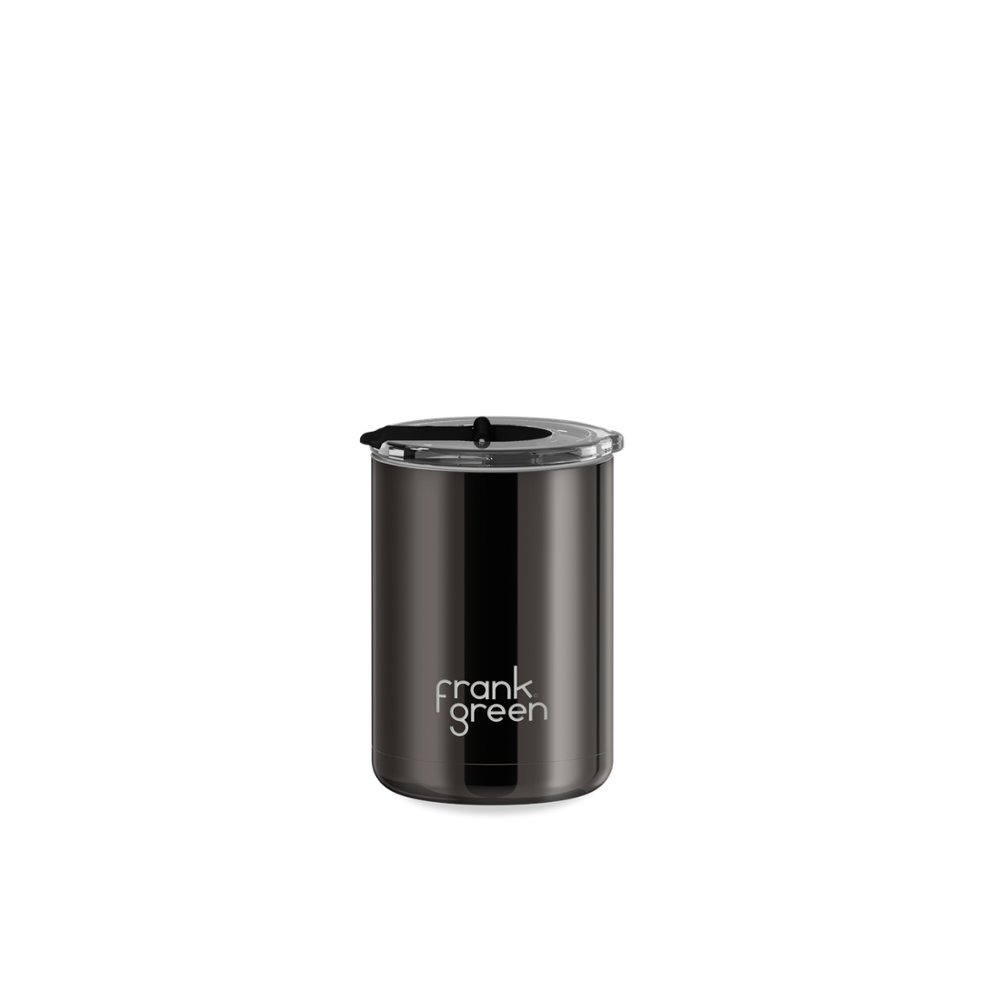 Frank Green Cup Hinged Lid Shadow Chrome 12oz