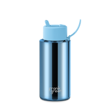 Frank Green 34oz Light Blue Chrome with Flip Straw Lid