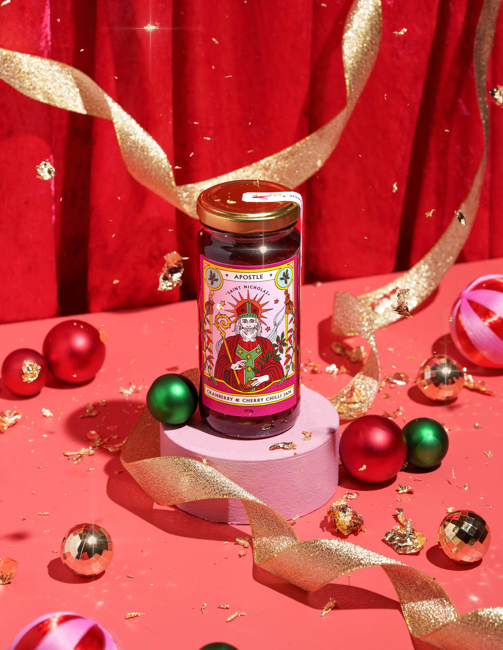 ST NICHOLAS CRANBERRY & CHERRY CHILLI JAM