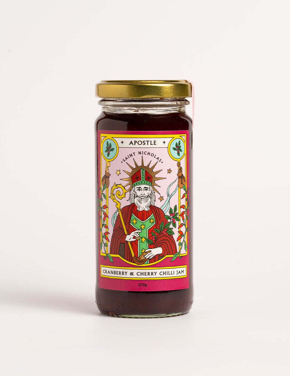 ST NICHOLAS CRANBERRY & CHERRY CHILLI JAM