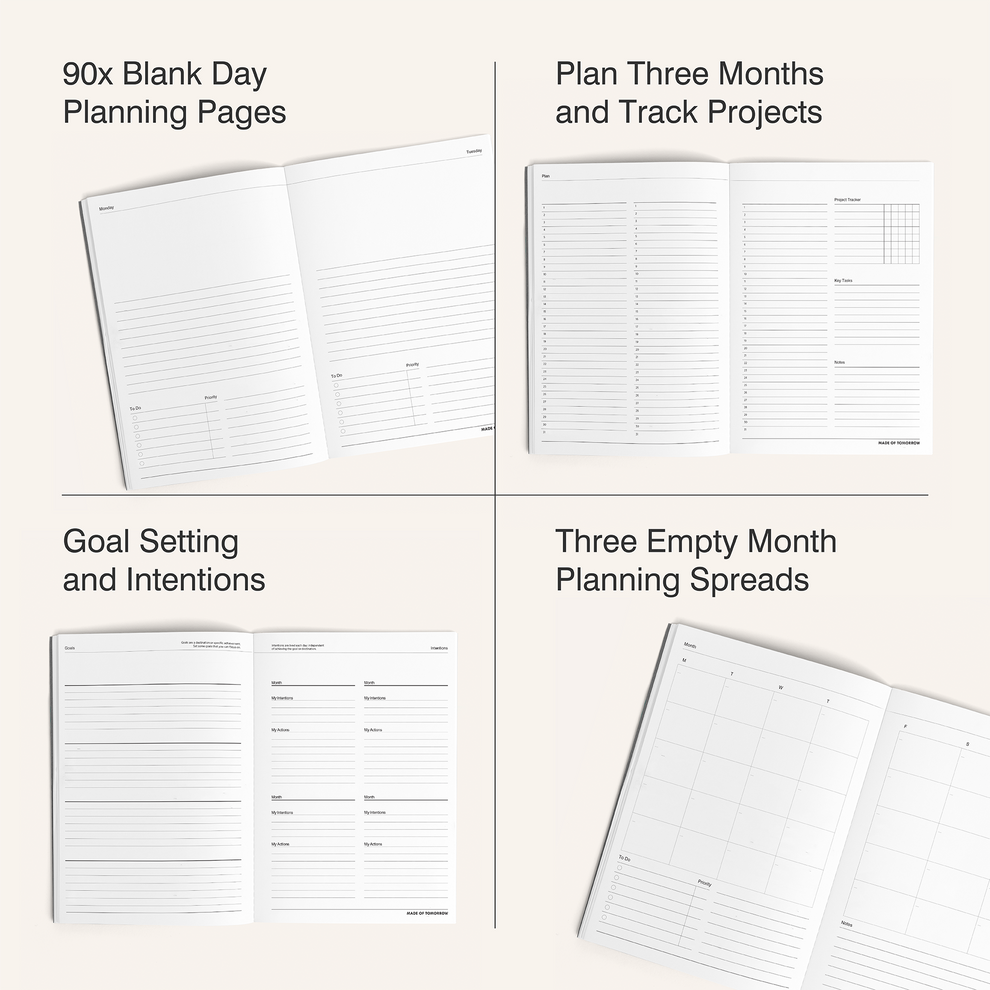 Made of Tomorrow Three Monthly Planner - Azure