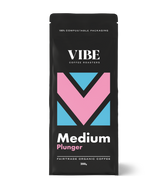 VIBE Organic Fair Trade Medium Coffee PLUNGER