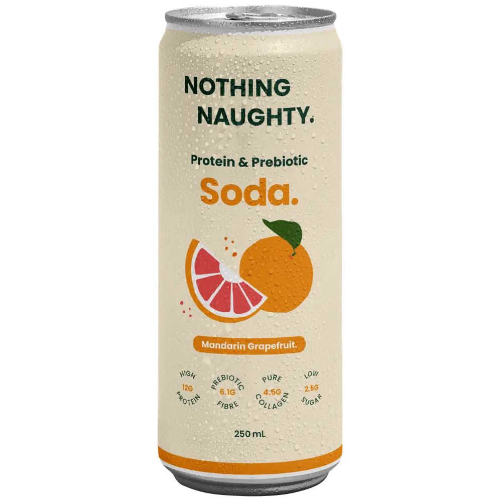 Nothing Naughty Protein & Prebiotic Mandarin Soda 250ml