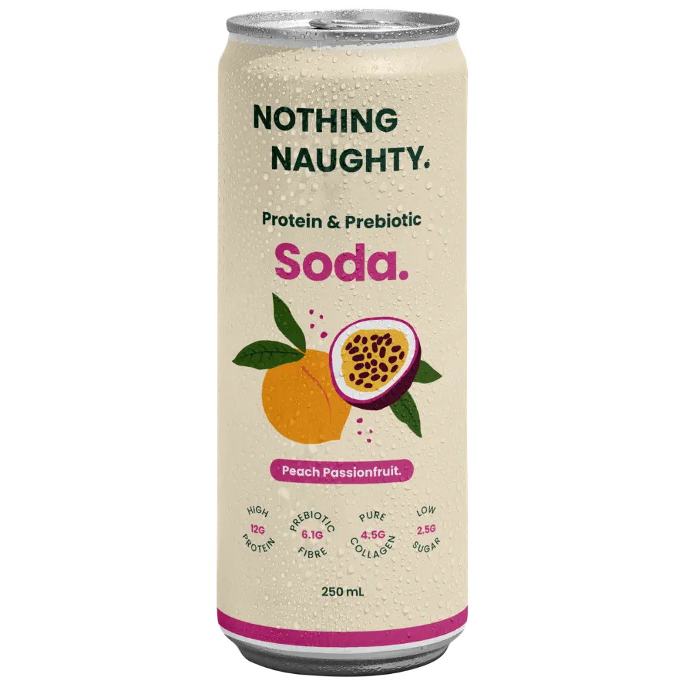 Nothing Naughty Protein & Prebiotic Peach Soda 250ml