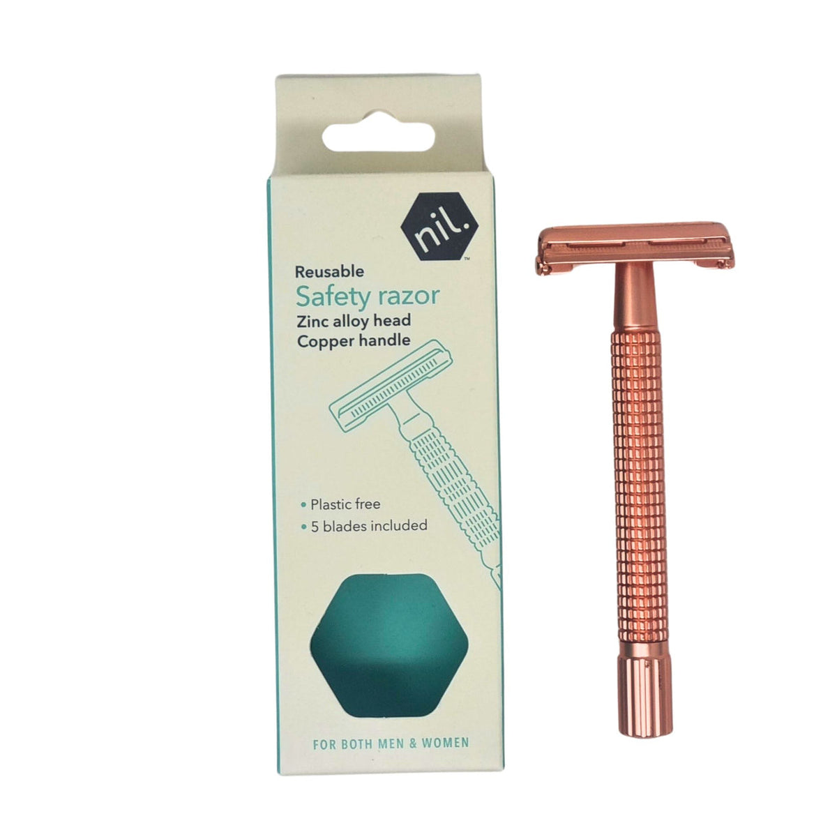 Stainless Steel Reusable Razor (rose gold)