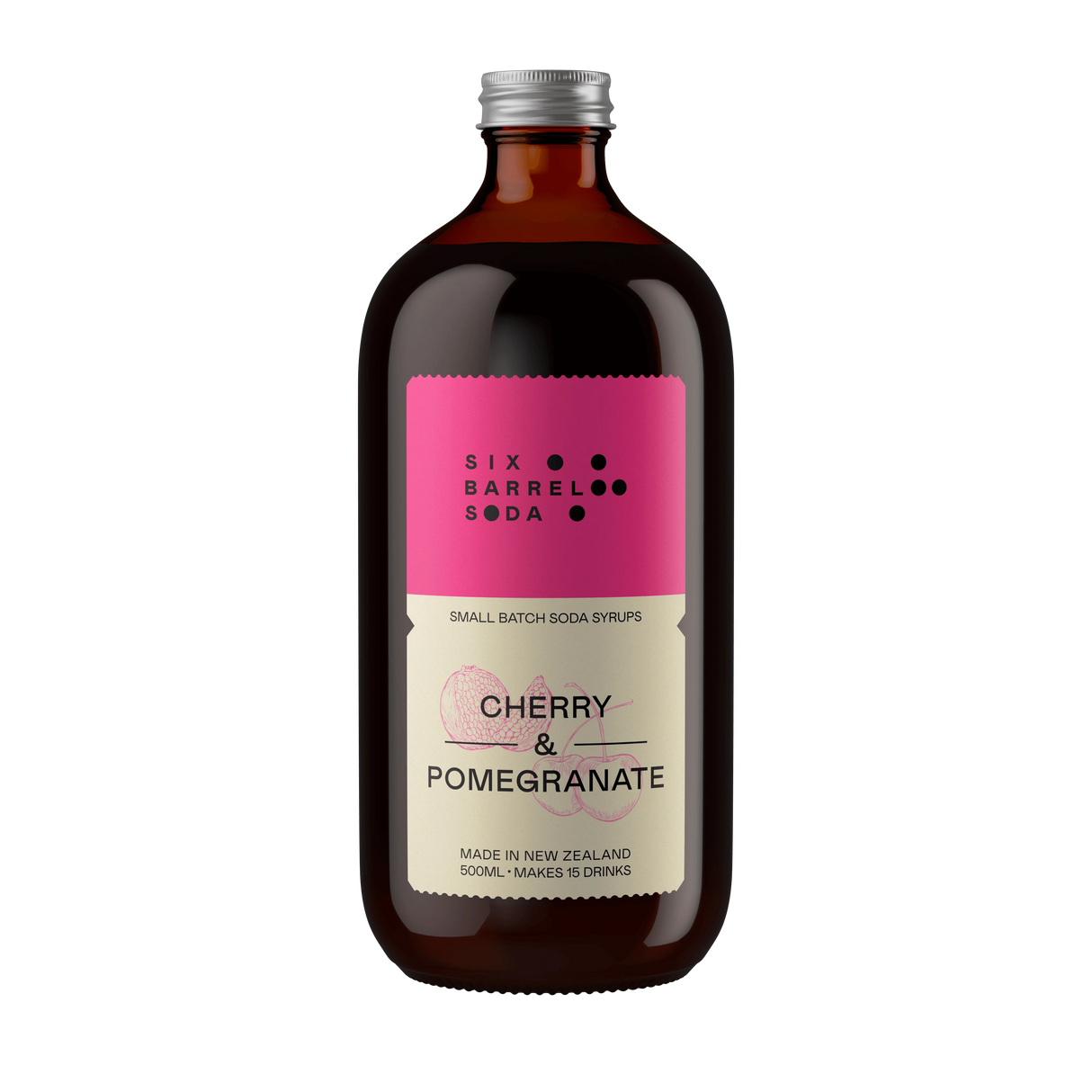 Six Barrel Soda Cherry & Pomegranate Soda Syrup