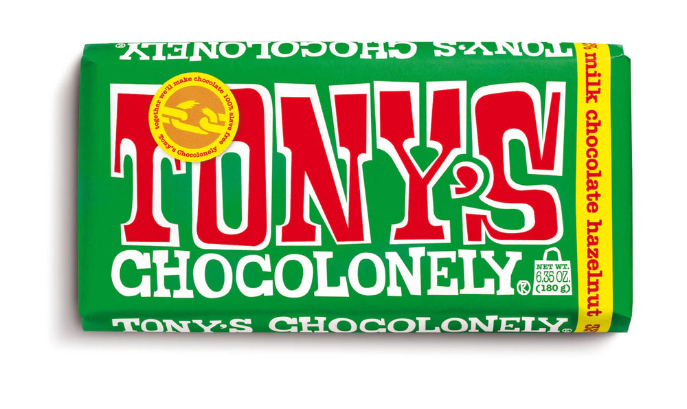 Tonys Chocolonely Milk Chocolate Hazelnut 180g