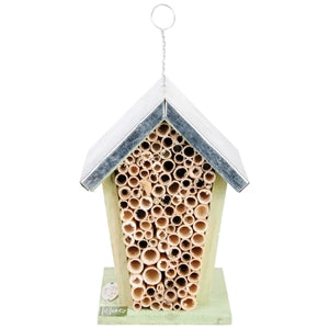 Hanging Bee House with Metal Roof