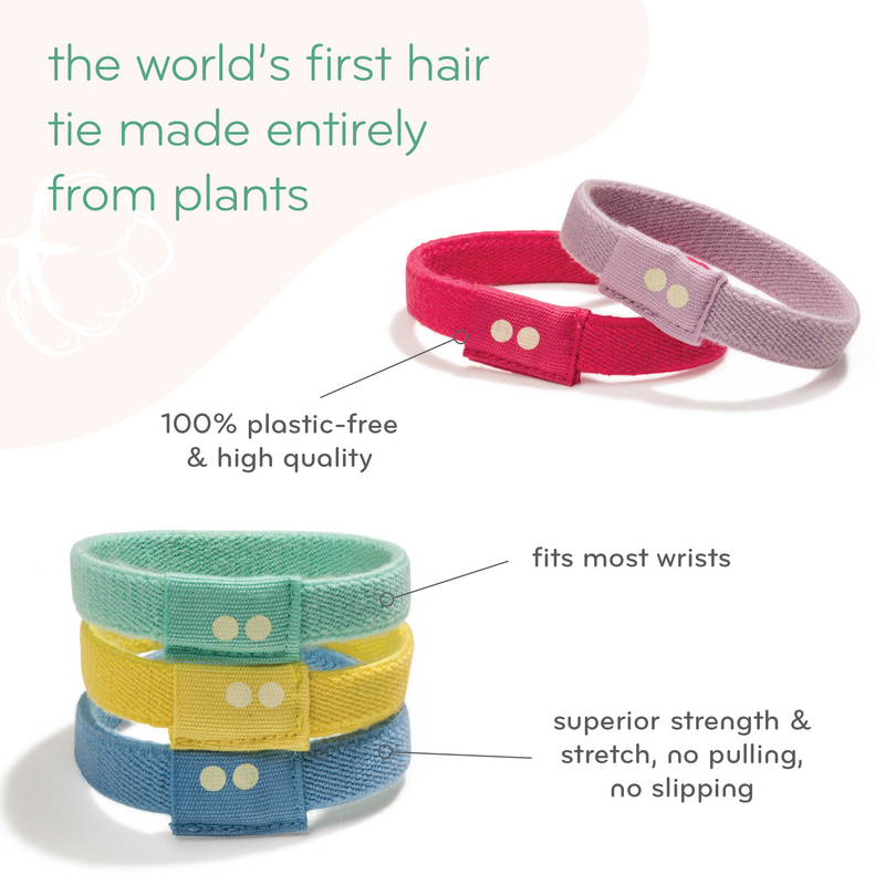 Plastic-free Biodegradable Hair Ties - Earth Tints