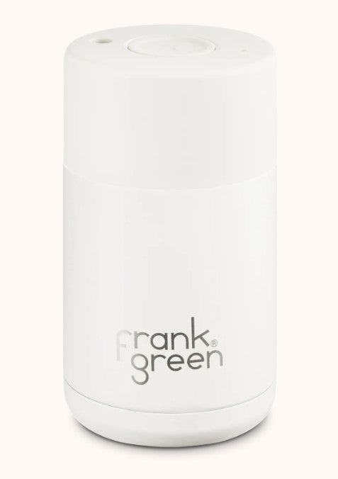 Frank Green Ceramic Reusable Cup w push button lid 8oz