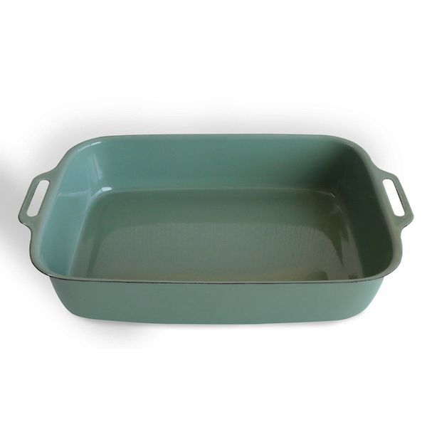 Enamel Lasagne Dish Turquoise