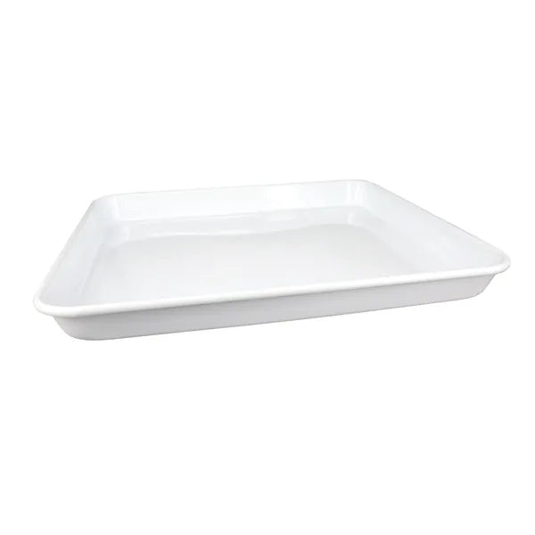 Enamel White Rectangular Baking Tray 30cm