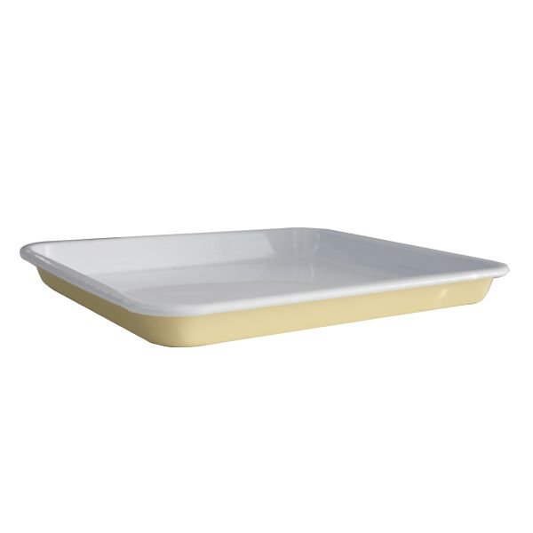 Enamel Baking Tray 30cm Butter Yellow