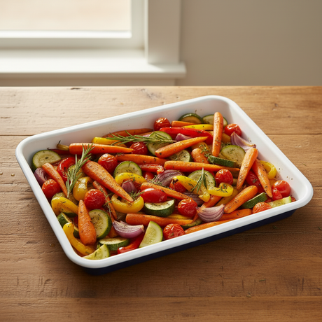 Enamel Baking Tray 30cm Mineral Blue