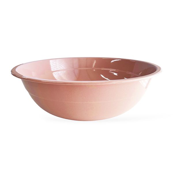 Large Enamel Basin in Clay Pink 40cm
