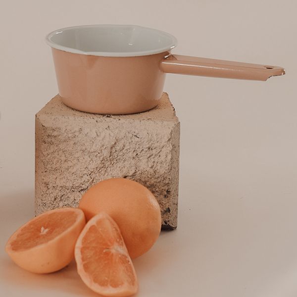 Enamel Milk/Gravy Pot 14CM - Clay Pink