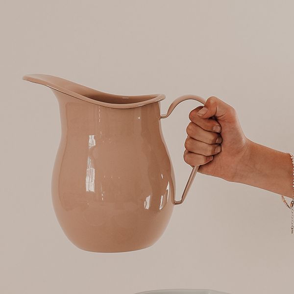 Enamel Water Jug 2L - Clay Pink