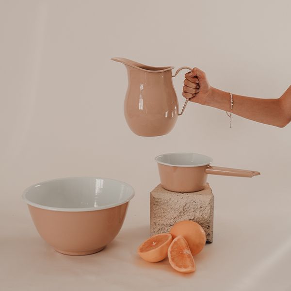 Enamel Water Jug 2L - Clay Pink